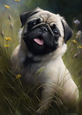 portrait of cute puppy