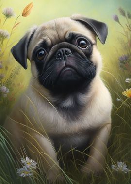 portrait of cute puppy