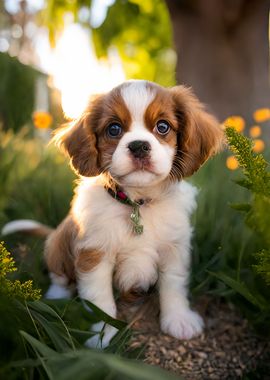 portrait of cute puppy