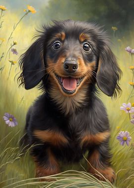 portrait of cute puppy