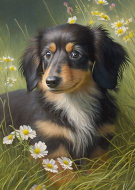 portrait of cute puppy