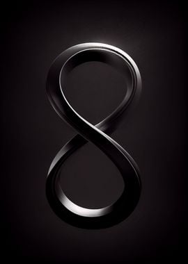 Infinity Symbol Art Black And White Timeless Gift Meditation Art