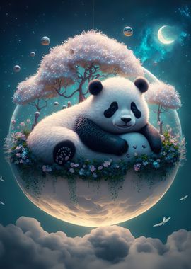 'Majestic Panda Bear' Poster, picture, metal print, paint by Ilyrin ...