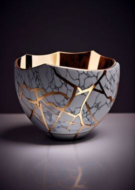 Kintsugi Marble Bowl