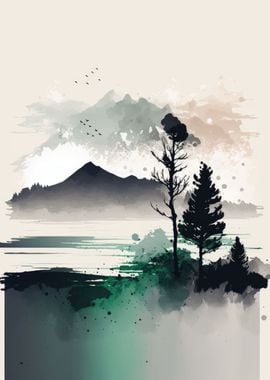 Watercolor Naturescape 