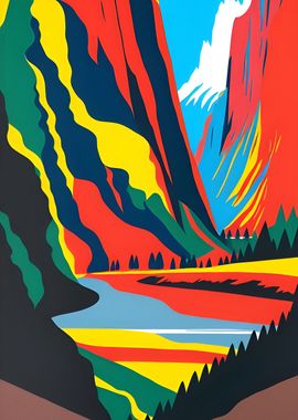 Yosemite Valley Art Poster