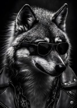 cool wolf modern black