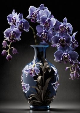 Purple Orchid in a Vase