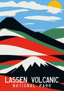 Lassen Volcanic Travel Art