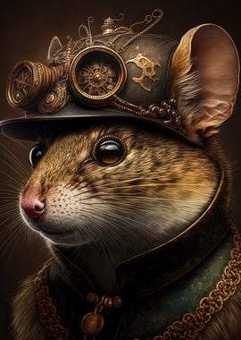 'Steampunk Mouse' Poster, picture, metal print, paint by AlekSunDoor ...