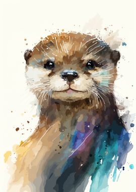 You Are Significant Otter' Poster, picture, metal print, paint by