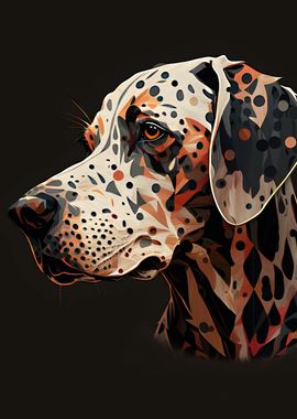 abstract dog portrait