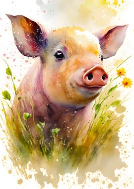 Cute Piglet Farm Animal