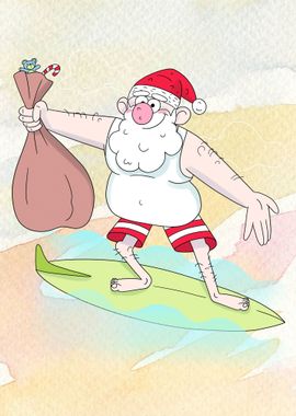 Surfing Santa