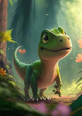 Cute dinosaur animal