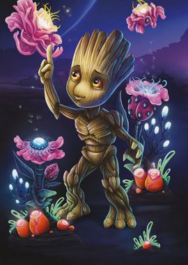 Baby Groot Marvel - Paint By Numbers - Painting By Numbers