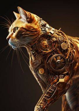 Robo Cat - Cat - Posters and Art Prints