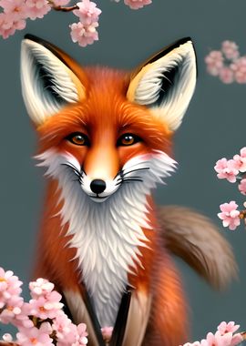 Cute Fox Animal Flowers