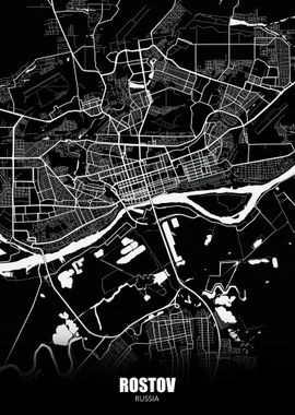 Rostov Russia Dark Map