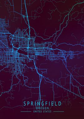 Springfield USA City Map