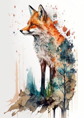 Fox Watercolor