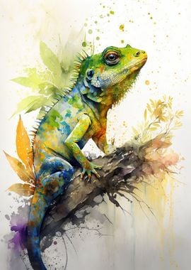 Lizard Watercolor