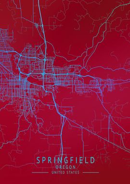 Springfield USA City Map