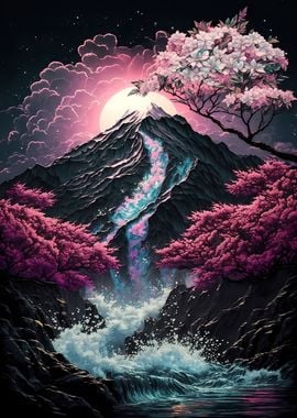 Cherry Blossom Japan Art