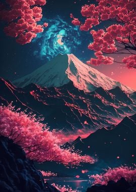 Cherry Blossom Japan Art