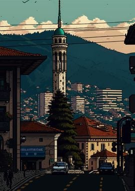 Sarajevo Pixel art