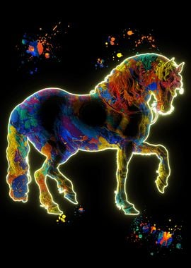 Neon horse