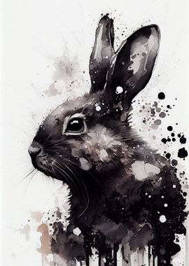 Rabbit Black and White