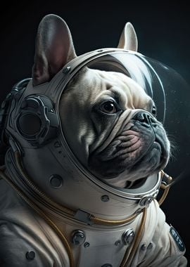 French Bulldog Astronaut