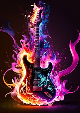 Neon guitar