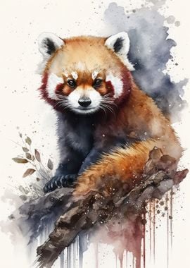 Red Panda Watercolor