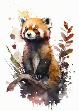 Red Panda Watercolor