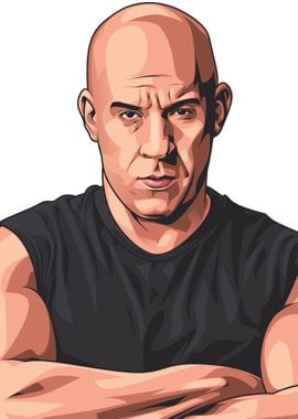 Vin Diesel Vektor Art