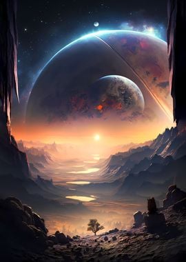 Dawn Of Saturn Landscape