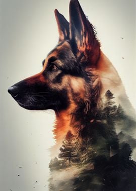 German Shepherd double exp