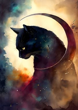 A Lunar Black Cat