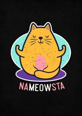 NaMEOWSte Funny Yoga Cat