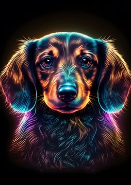 Neon Dachshund Dog