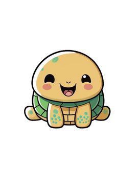 Kawaii Cute Happy Turtle