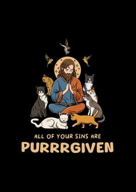 Cat as Jesus Humour for a