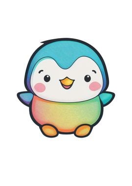 Kawaii Cute Happy Penguin