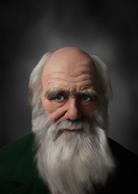 Charles Darwin 3d Painting