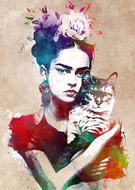 Frida and cat