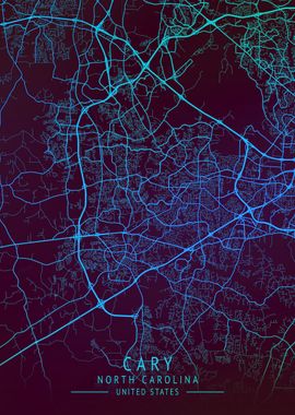 Cary USA City Map 