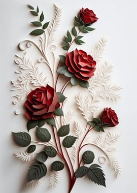 Roses paper craft