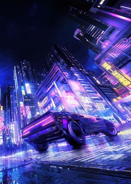 Car in Cityscape